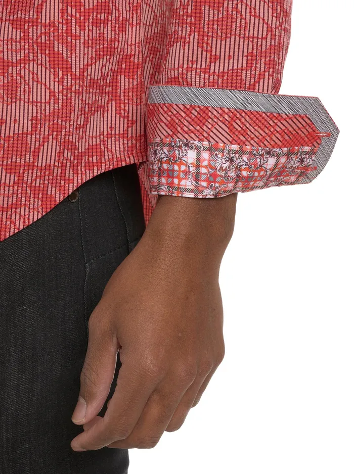 Robert Graham Long Sleeve Button Down Shirts Men ELECTRIC SLIDE LONG SLEEVE BUTTON DOWN SHIRT Grey