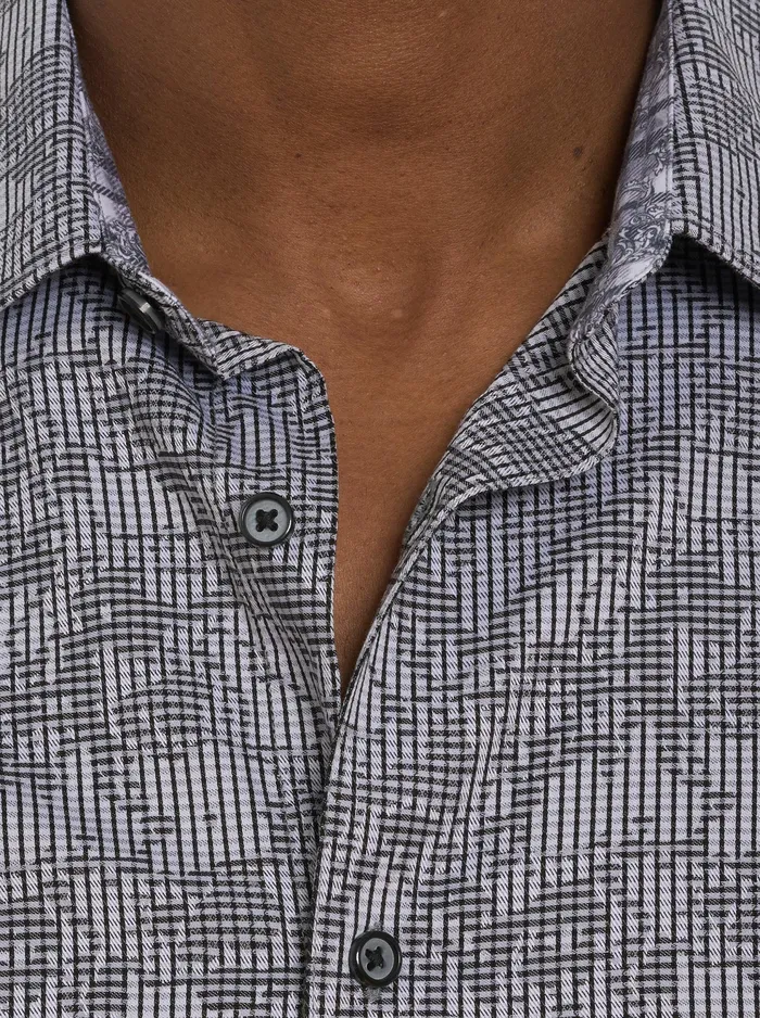 Robert Graham Long Sleeve Button Down Shirts Men ELECTRIC SLIDE LONG SLEEVE BUTTON DOWN SHIRT Grey