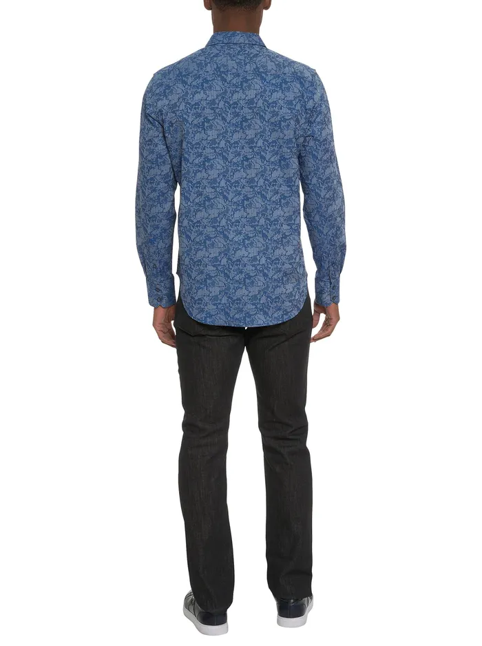 Robert Graham Long Sleeve Button Down Shirts Men ELECTRIC SLIDE LONG SLEEVE BUTTON DOWN SHIRT Grey