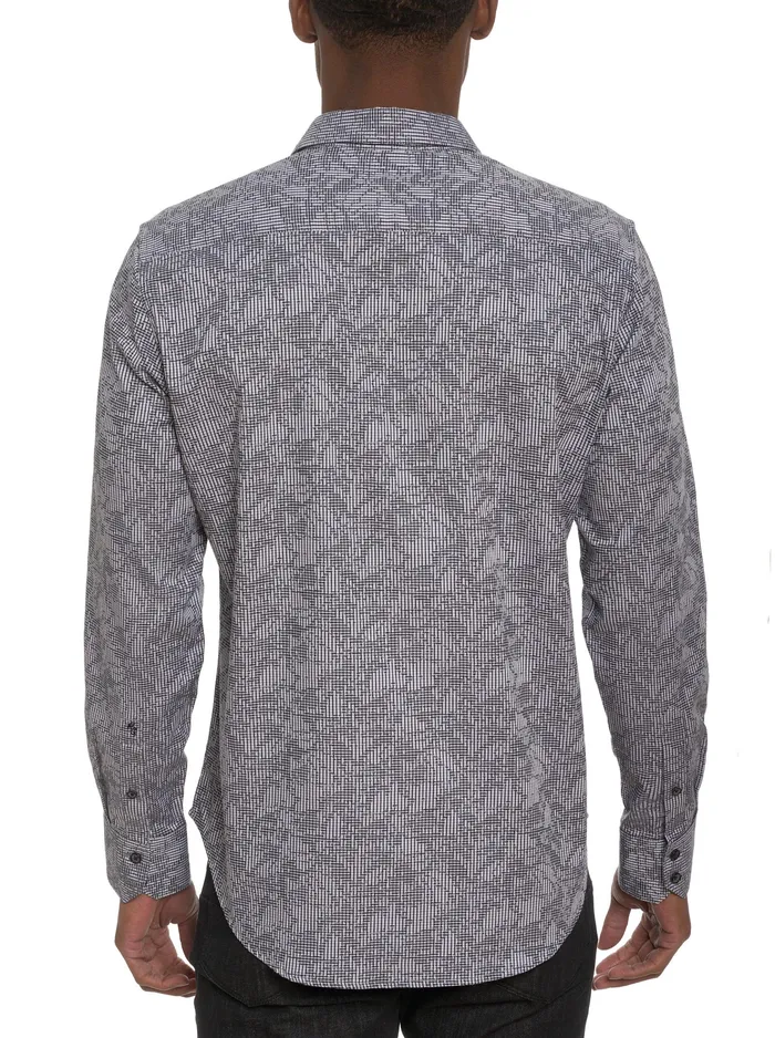 Robert Graham Long Sleeve Button Down Shirts Men ELECTRIC SLIDE LONG SLEEVE BUTTON DOWN SHIRT Grey