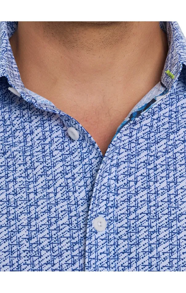 Robert Graham Long Sleeve Button Down Shirts Men FELDMAN PERFORMANCE LONG SLEEVE KNIT SHIRT Multi
