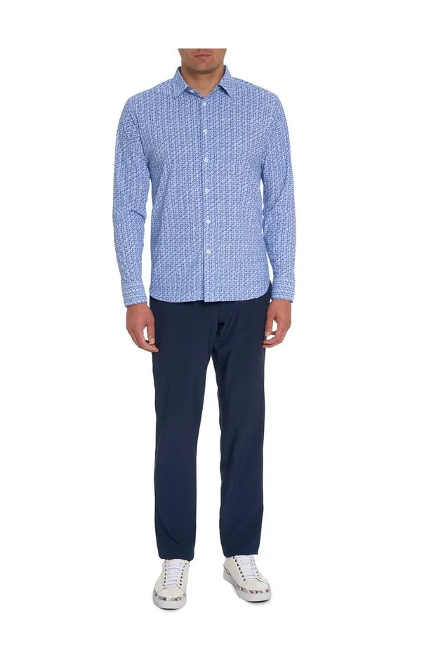 Robert Graham Long Sleeve Button Down Shirts Men FELDMAN PERFORMANCE LONG SLEEVE KNIT SHIRT Multi