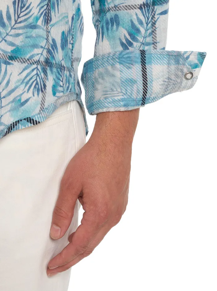 Robert Graham Long Sleeve Button Down Shirts Men FLIP SIDE REVERSIBLE LONG SLEEVE BUTTON DOWN SHIRT White