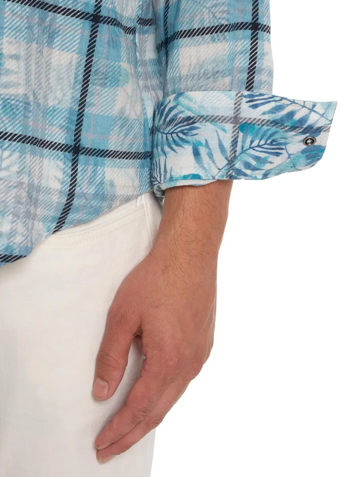 Robert Graham Long Sleeve Button Down Shirts Men FLIP SIDE REVERSIBLE LONG SLEEVE BUTTON DOWN SHIRT White