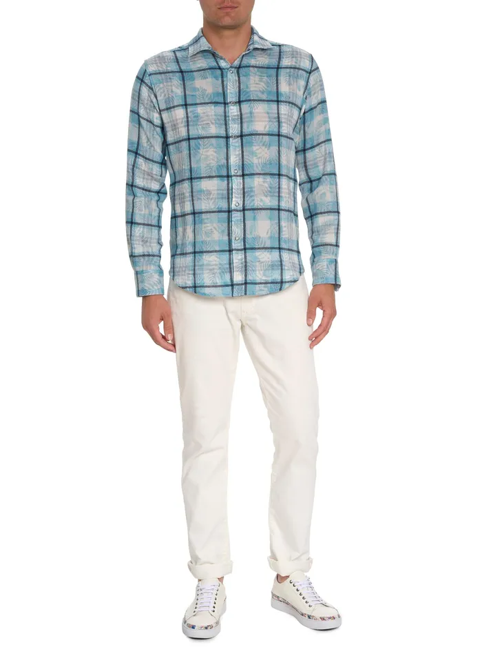 Robert Graham Long Sleeve Button Down Shirts Men FLIP SIDE REVERSIBLE LONG SLEEVE BUTTON DOWN SHIRT White