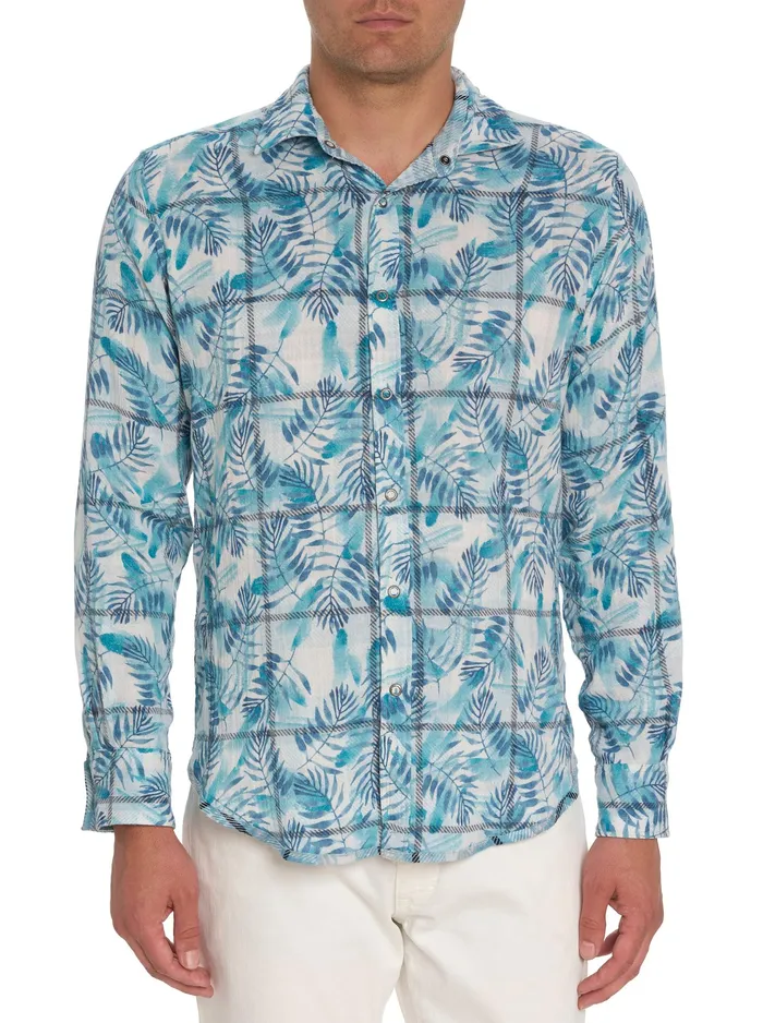 Robert Graham Long Sleeve Button Down Shirts Men FLIP SIDE REVERSIBLE LONG SLEEVE BUTTON DOWN SHIRT White