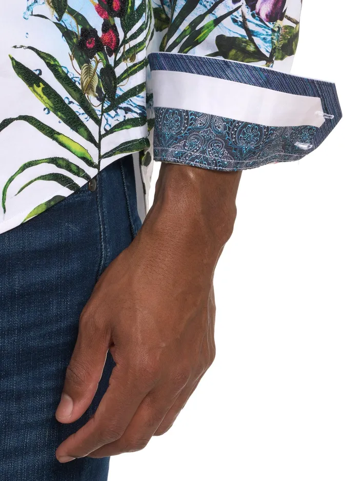 Robert Graham Long Sleeve Button Down Shirts Men GARDEN PARTY LONG SLEEVE BUTTON DOWN SHIRT White