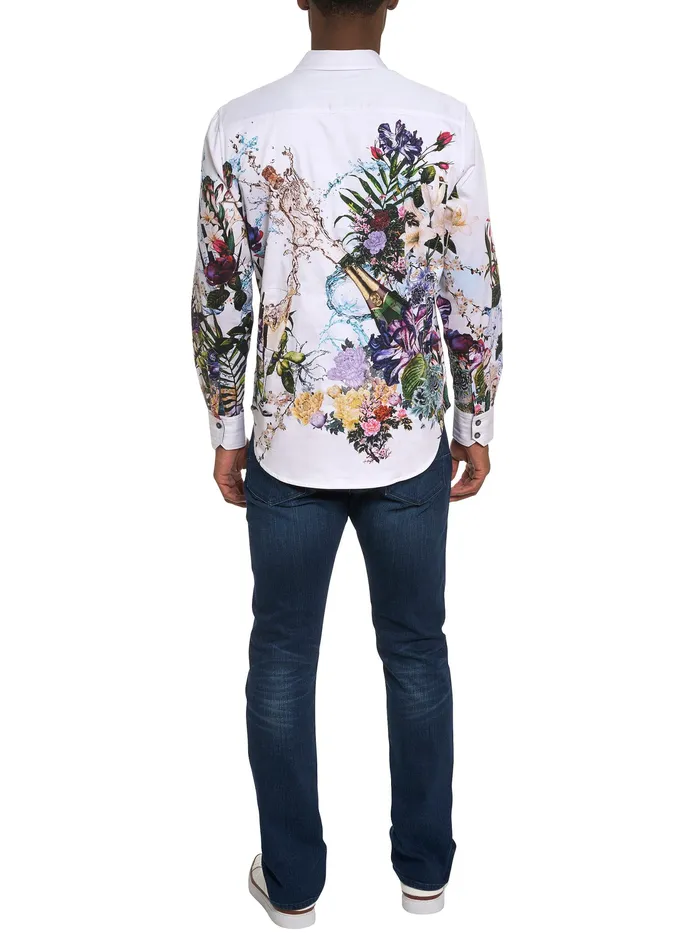 Robert Graham Long Sleeve Button Down Shirts Men GARDEN PARTY LONG SLEEVE BUTTON DOWN SHIRT White