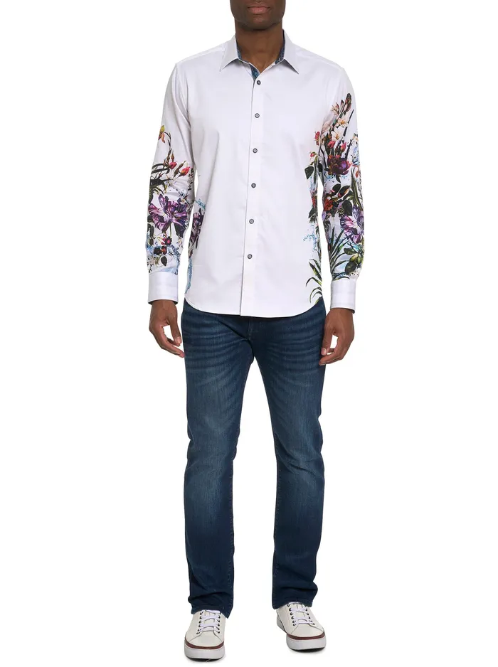 Robert Graham Long Sleeve Button Down Shirts Men GARDEN PARTY LONG SLEEVE BUTTON DOWN SHIRT White