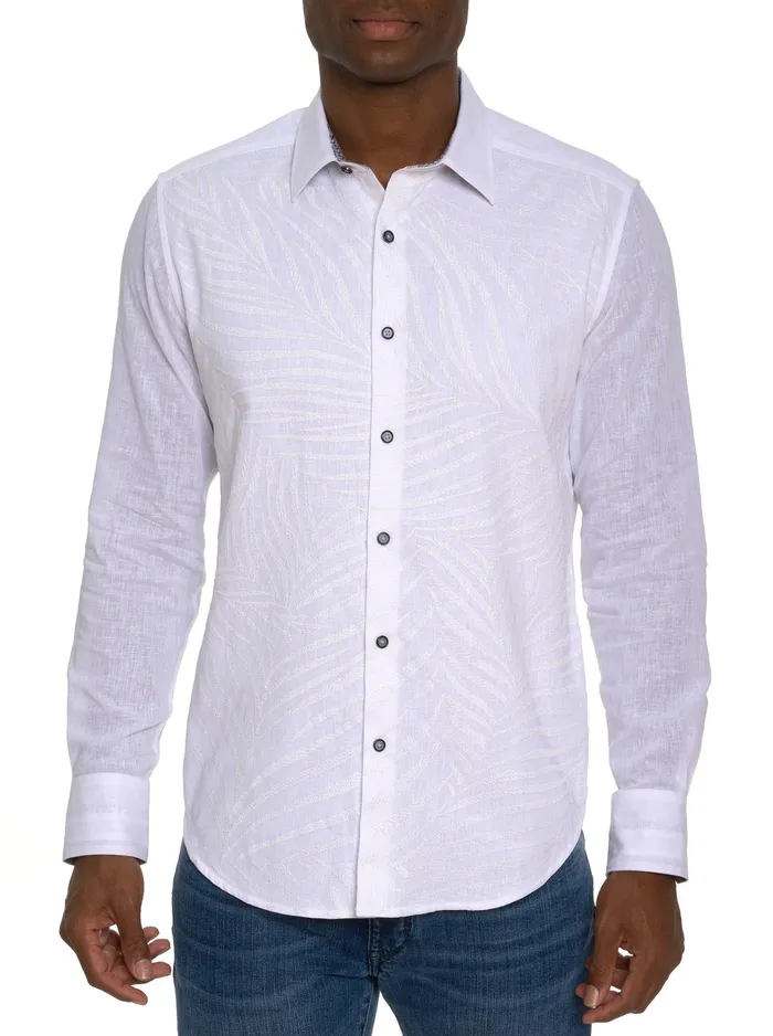Robert Graham Long Sleeve Button Down Shirts Men GRAND PALMS LONG SLEEVE BUTTON DOWN SHIRT White Robert Graham Long Sleeve Button Down Shirts Men GRAND PALMS LONG SLEEVE BUTTON DOWN SHIRT White