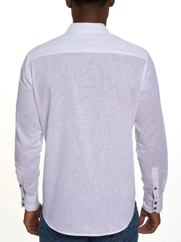 Robert Graham Long Sleeve Button Down Shirts Men GRAND PALMS LONG SLEEVE BUTTON DOWN SHIRT White