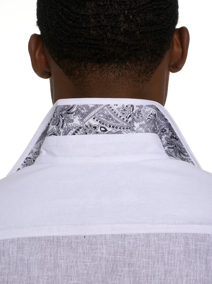 Robert Graham Long Sleeve Button Down Shirts Men GRAND PALMS LONG SLEEVE BUTTON DOWN SHIRT White