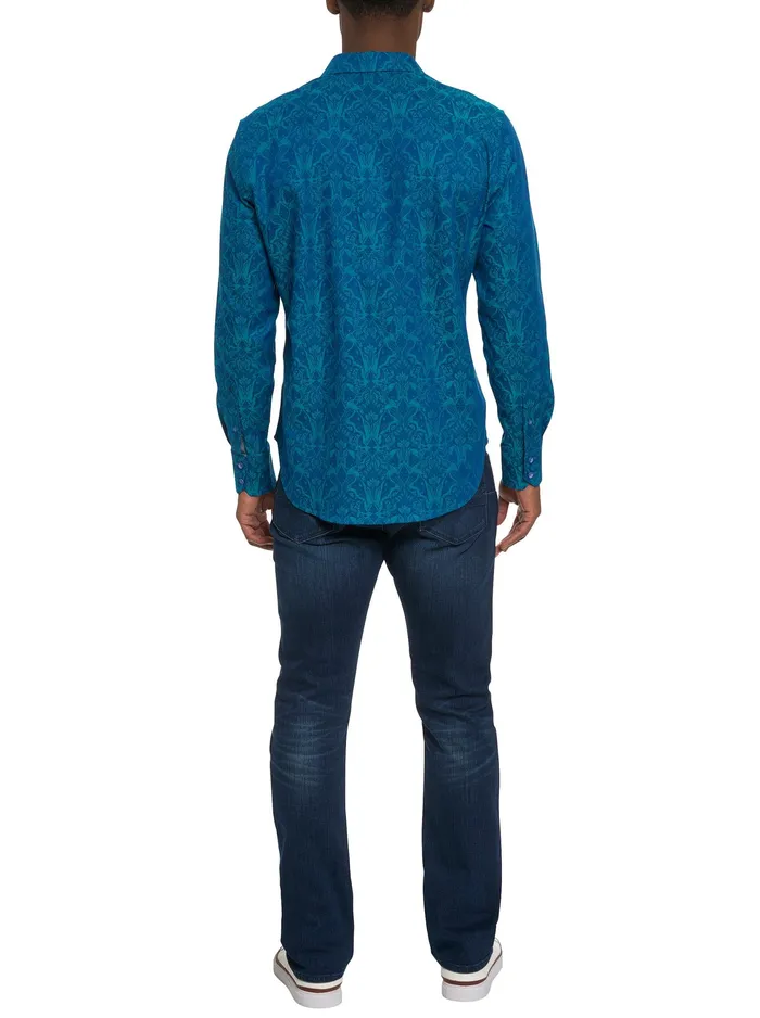 Robert Graham Long Sleeve Button Down Shirts Men HIGHLAND 3 LONG SLEEVE BUTTON DOWN SHIRT Turquoise