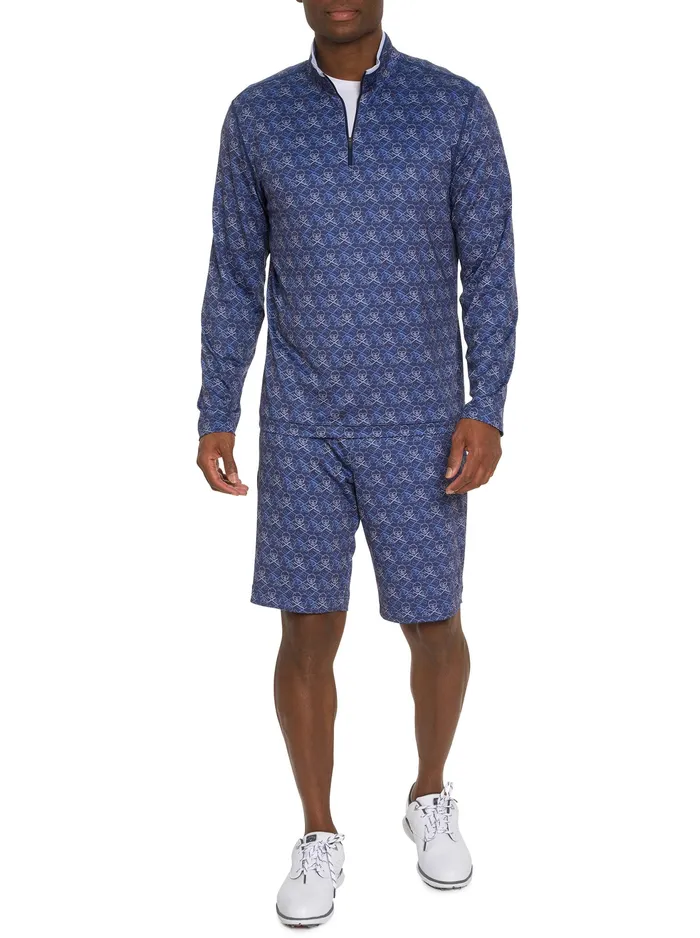 Robert Graham Long Sleeve Button Down Shirts Men IRON SKULL LONG SLEEVE KNIT SHIRT Grey