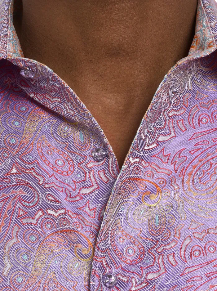 Robert Graham Long Sleeve Button Down Shirts Men LIMITED EDITION SOPHISTICATE LONG SLEEVE BUTTON DOWN SHIRT Light Pink