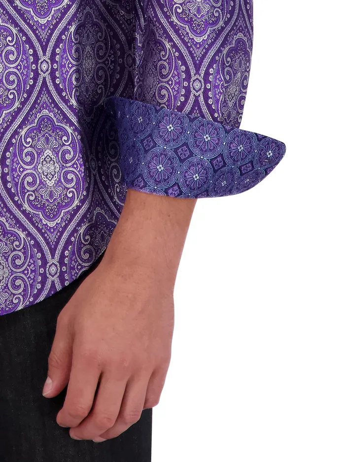 Robert Graham Long Sleeve Button Down Shirts Men LIMITED EDITION SOVEREIGNTY LONG SLEEVE BUTTON DOWN SHIRT Blue