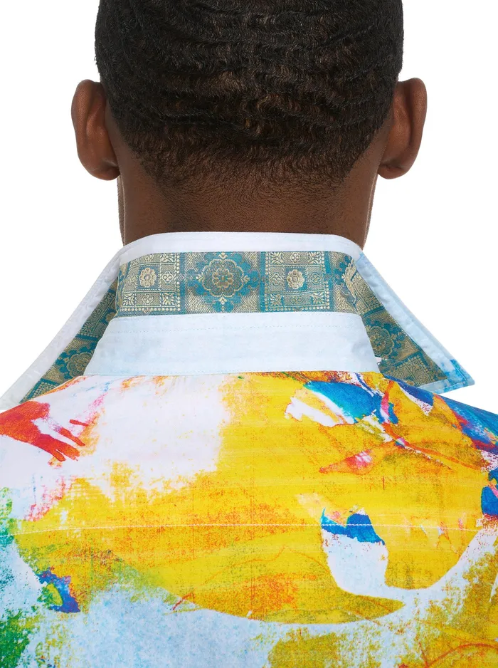Robert Graham Long Sleeve Button Down Shirts Men LIMITED EDITION THE ALPS LONG SLEEVE BUTTON DOWN SHIRT White