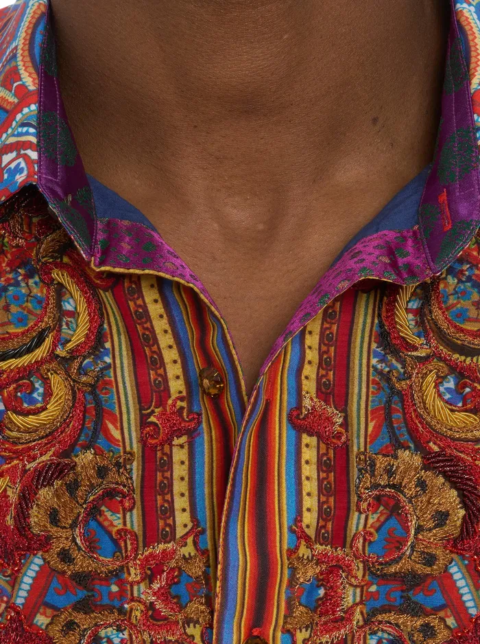 Robert Graham Long Sleeve Button Down Shirts Men LIMITED EDITION THE MOSAIC LONG SLEEVE BUTTON DOWN SHIRT Multi