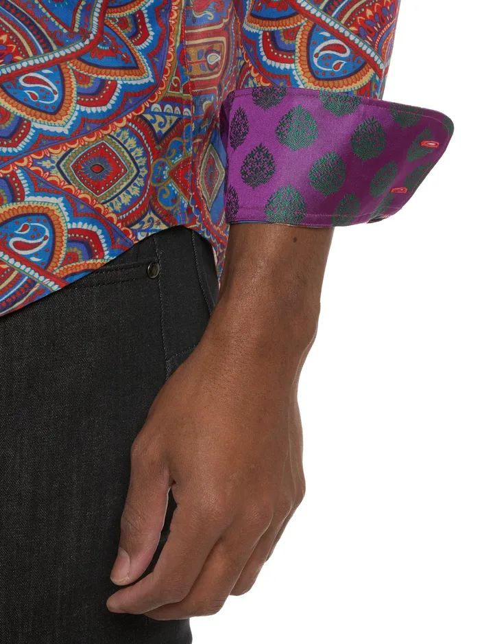 Robert Graham Long Sleeve Button Down Shirts Men LIMITED EDITION THE MOSAIC LONG SLEEVE BUTTON DOWN SHIRT Multi