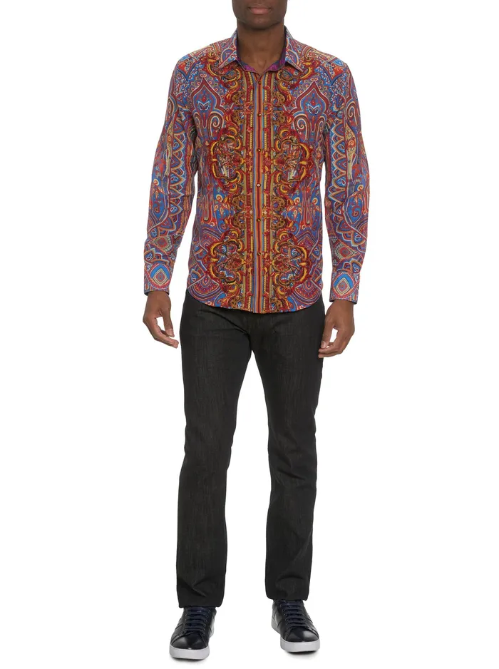 Robert Graham Long Sleeve Button Down Shirts Men LIMITED EDITION THE MOSAIC LONG SLEEVE BUTTON DOWN SHIRT Multi