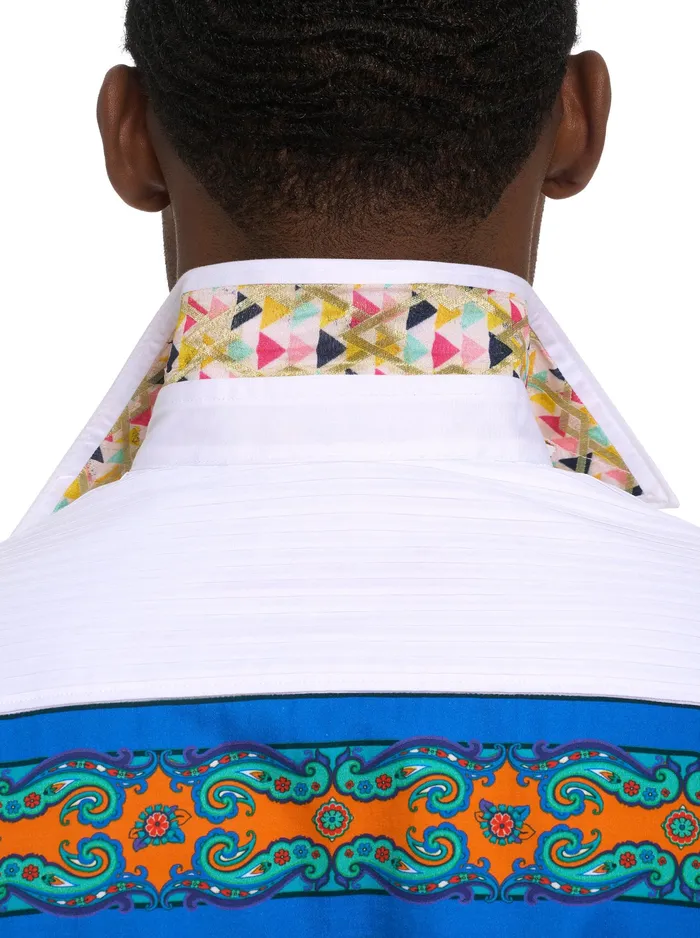 Robert Graham Long Sleeve Button Down Shirts Men LIMITED EDITION THE PLEIADES LONG SLEEVE BUTTON DOWN SHIRT White