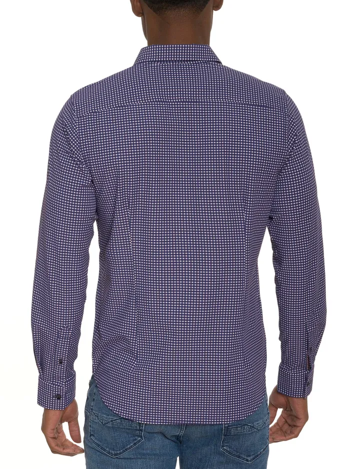Robert Graham Long Sleeve Button Down Shirts Men LONARDO MOTION LONG SLEEVE BUTTON DOWN SHIRT Blue