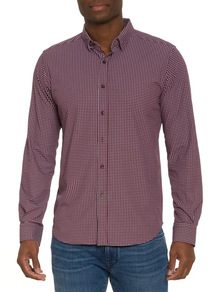 Robert Graham Long Sleeve Button Down Shirts Men LONARDO MOTION LONG SLEEVE BUTTON DOWN SHIRT Blue