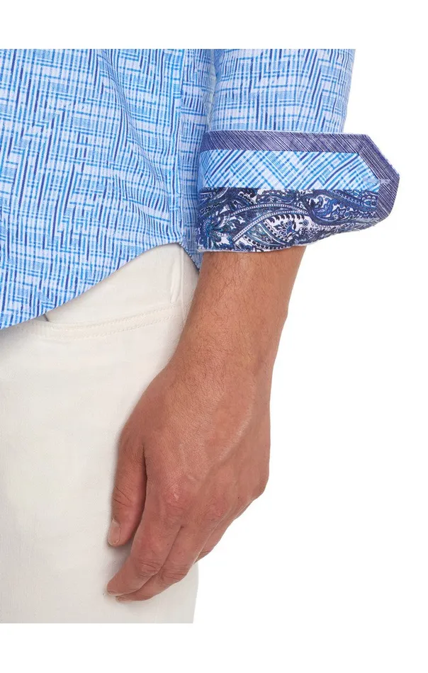 Robert Graham Long Sleeve Button Down Shirts Men MEISLER LONG SLEEVE BUTTON DOWN SHIRT Blue