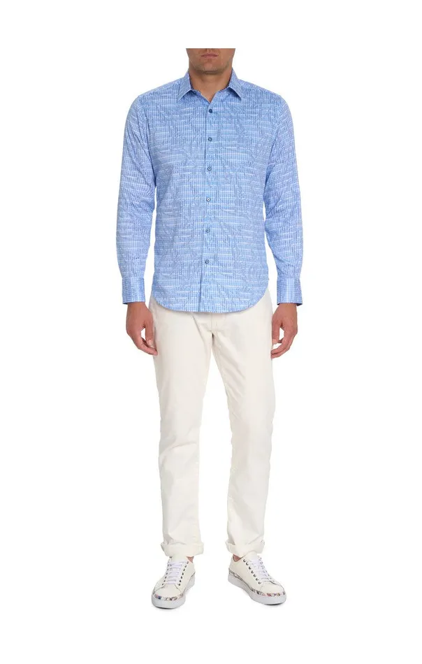 Robert Graham Long Sleeve Button Down Shirts Men MEISLER LONG SLEEVE BUTTON DOWN SHIRT Blue