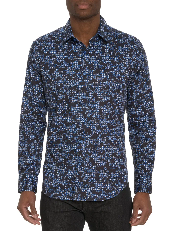 Robert Graham Long Sleeve Button Down Shirts Men MERANO LONG SLEEVE BUTTON DOWN SHIRT Dark Navy Robert Graham Long Sleeve Button Down Shirts Men MERANO LONG SLEEVE BUTTON DOWN SHIRT Dark Navy