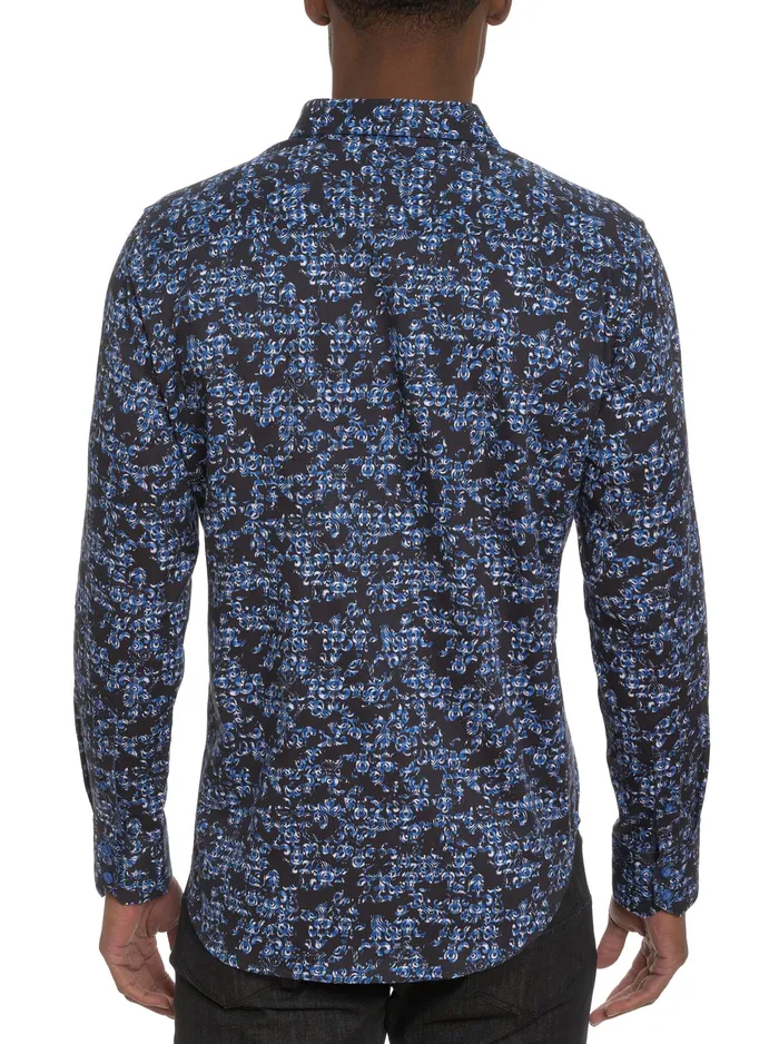 Robert Graham Long Sleeve Button Down Shirts Men MERANO LONG SLEEVE BUTTON DOWN SHIRT Dark Navy
