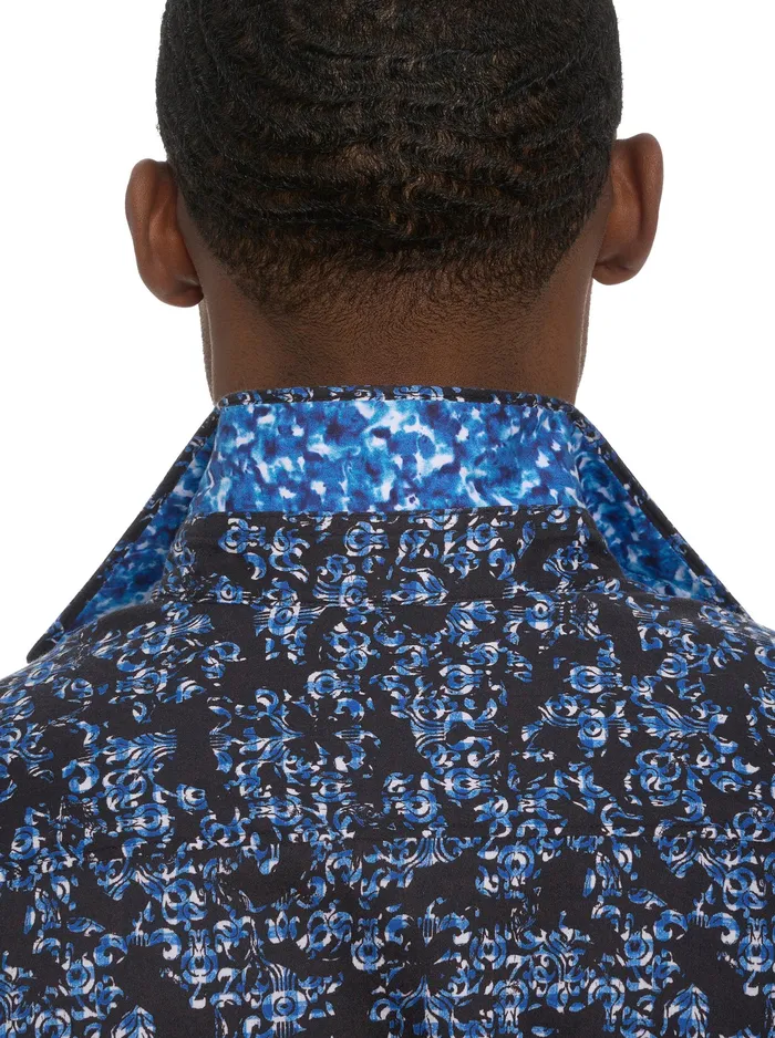 Robert Graham Long Sleeve Button Down Shirts Men MERANO LONG SLEEVE BUTTON DOWN SHIRT Dark Navy