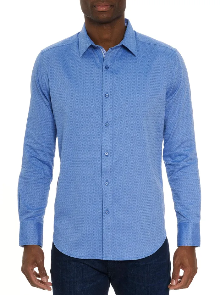 Robert Graham Long Sleeve Button Down Shirts Men METRO LONG SLEEVE BUTTON DOWN SHIRT Blue Robert Graham Long Sleeve Button Down Shirts Men METRO LONG SLEEVE BUTTON DOWN SHIRT Blue