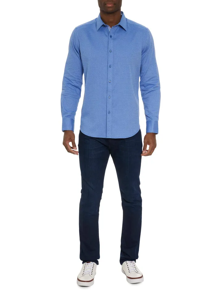 Robert Graham Long Sleeve Button Down Shirts Men METRO LONG SLEEVE BUTTON DOWN SHIRT Blue