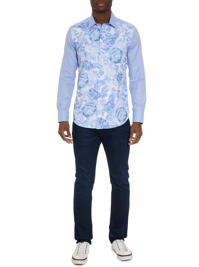 Robert Graham Long Sleeve Button Down Shirts Men NAREEN LONG SLEEVE BUTTON DOWN SHIRT Blue