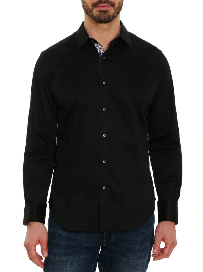 Robert Graham Long Sleeve Button Down Shirts Men RIGHTEOUS 2 LONG SLEEVE BUTTON DOWN SHIRT Black Robert Graham Long Sleeve Button Down Shirts Men RIGHTEOUS 2 LONG SLEEVE BUTTON DOWN SHIRT Black