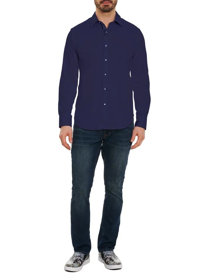 Robert Graham Long Sleeve Button Down Shirts Men RIGHTEOUS 2 LONG SLEEVE BUTTON DOWN SHIRT Black