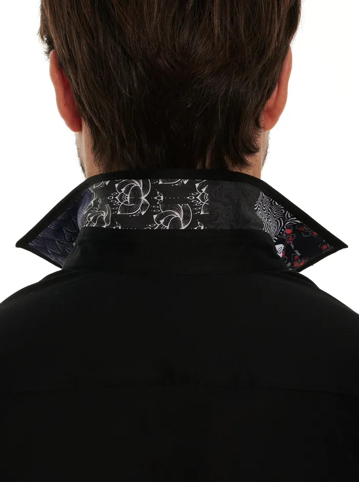 Robert Graham Long Sleeve Button Down Shirts Men RIGHTEOUS 2 LONG SLEEVE BUTTON DOWN SHIRT Black