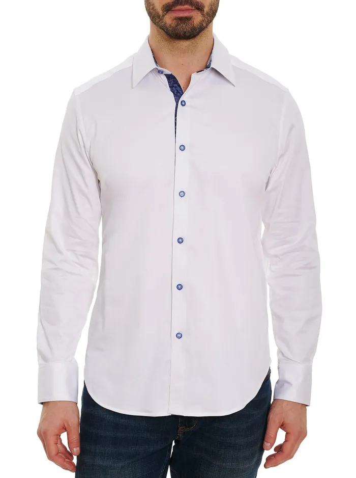 Robert Graham Long Sleeve Button Down Shirts Men RIGHTEOUS 2 LONG SLEEVE BUTTON DOWN SHIRT Black