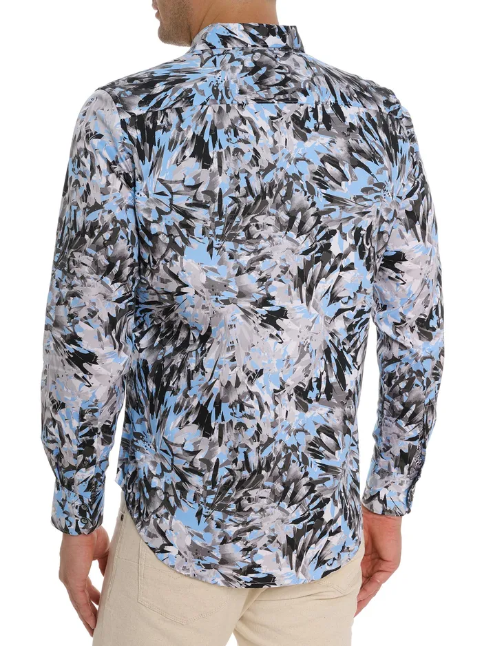 Robert Graham Long Sleeve Button Down Shirts Men SADLER LONG SLEEVE BUTTON DOWN SHIRT Blue
