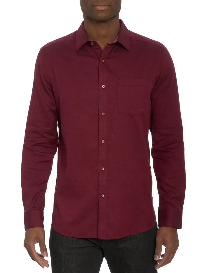 Robert Graham Long Sleeve Button Down Shirts Men SANTA CROCE LONG SLEEVE BUTTON DOWN SHIRT Burgundy Robert Graham Long Sleeve Button Down Shirts Men SANTA CROCE LONG SLEEVE BUTTON DOWN SHIRT Burgundy