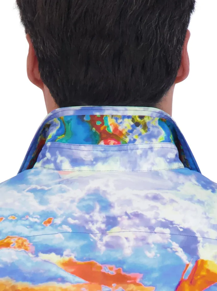 Robert Graham Long Sleeve Button Down Shirts Men SUNSET AT SEA LONG SLEEVE BUTTON DOWN SHIRT Blue
