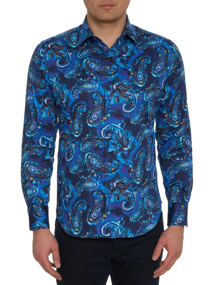 Robert Graham Long Sleeve Button Down Shirts Men TANGIER LONG SLEEVE BUTTON DOWN SHIRT Blue Robert Graham Long Sleeve Button Down Shirts Men TANGIER LONG SLEEVE BUTTON DOWN SHIRT Blue