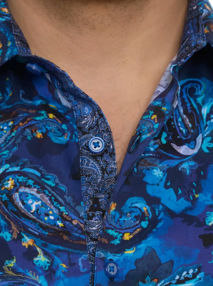 Robert Graham Long Sleeve Button Down Shirts Men TANGIER LONG SLEEVE BUTTON DOWN SHIRT Blue
