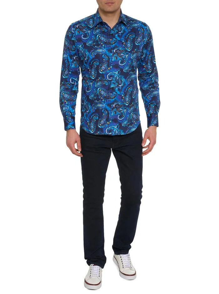 Robert Graham Long Sleeve Button Down Shirts Men TANGIER LONG SLEEVE BUTTON DOWN SHIRT Blue
