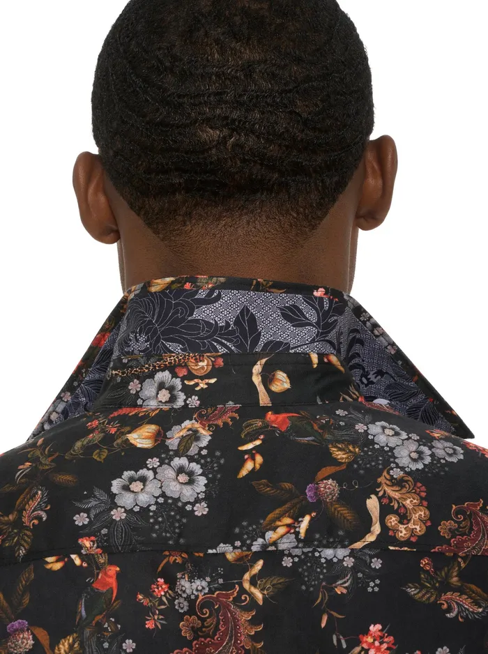 Robert Graham Long Sleeve Button Down Shirts Men THE LEO LONG SLEEVE BUTTON DOWN SHIRT Black