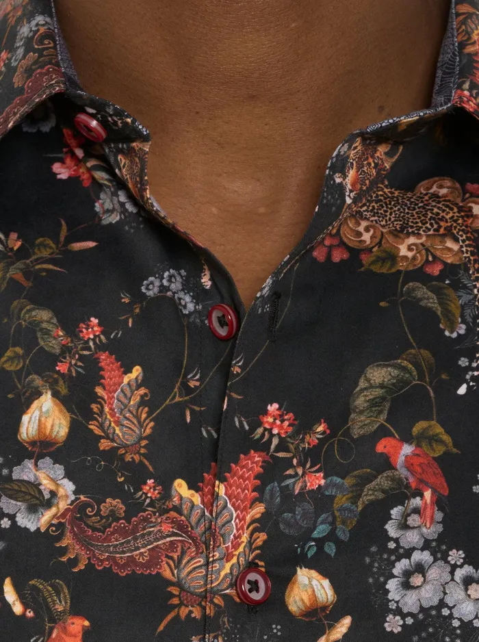 Robert Graham Long Sleeve Button Down Shirts Men THE LEO LONG SLEEVE BUTTON DOWN SHIRT Black