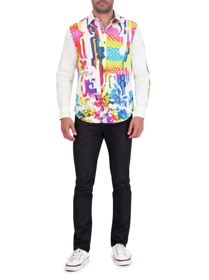 Robert Graham Long Sleeve Button Down Shirts Men VIBRANT SKULL LONG SLEEVE BUTTON DOWN SHIRT Multi