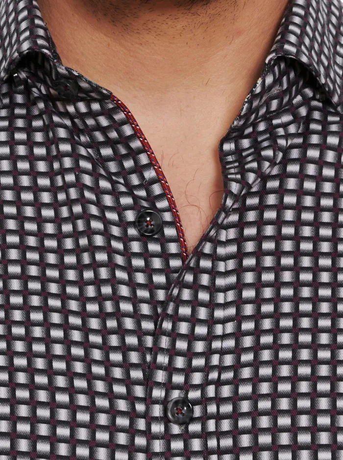 Robert Graham Long Sleeve Button Down Shirts Men WEYLIN LONG SLEEVE BUTTON DOWN SHIRT Bordeaux