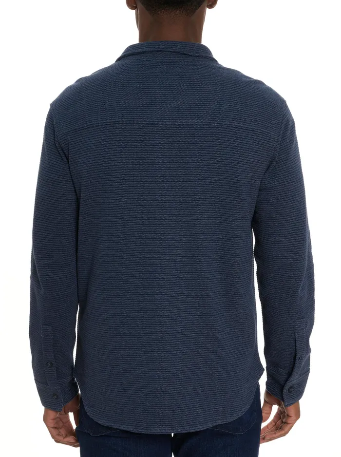 Robert Graham Long Sleeve Knits Men BRUNNER LONG SLEEVE KNIT TOP Indigo